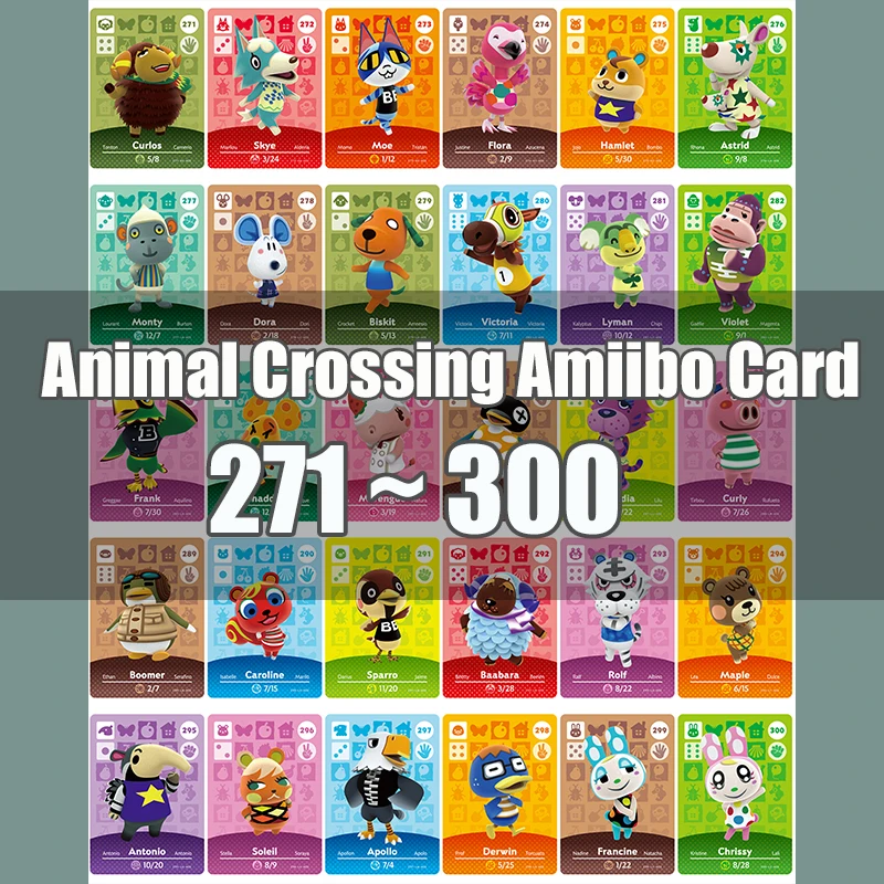 Animal Crossing Amiibo Card Animal Crossing New Horizons Game NFC Lobo Card Work for NS 3DS Game Switch Series 3 (271-300)
Animal Crossing Amiibo Card Animal Crossing New Horizons Game NFC Lobo Card Work for NS 3DS Game Switch Series 3 (271-300)