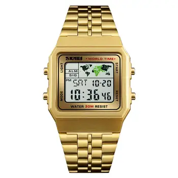 MISSKY New Men Women Digital Watch Quartz World Time Date Week EL Light Waterproof Alarm Sports Wristwatch For Male
MISSKY New Men Women Digital Watch Quartz World Time Date Week EL Light Waterproof Alarm Sports Wristwatch For Male