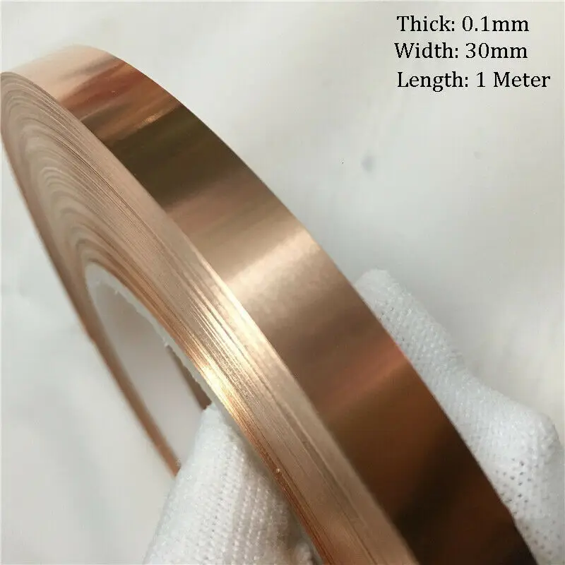 Width 30mm X Thickness 0.1 X Length 1000mm 99.9% Pure Copper T2 Cu Metal Sheet Foil Plate Strip 1PC CNC Tool Parts
Width 30mm X Thickness 0.1 X Length 1000mm 99.9% Pure Copper T2 Cu Metal Sheet Foil Plate Strip 1PC CNC Tool Parts