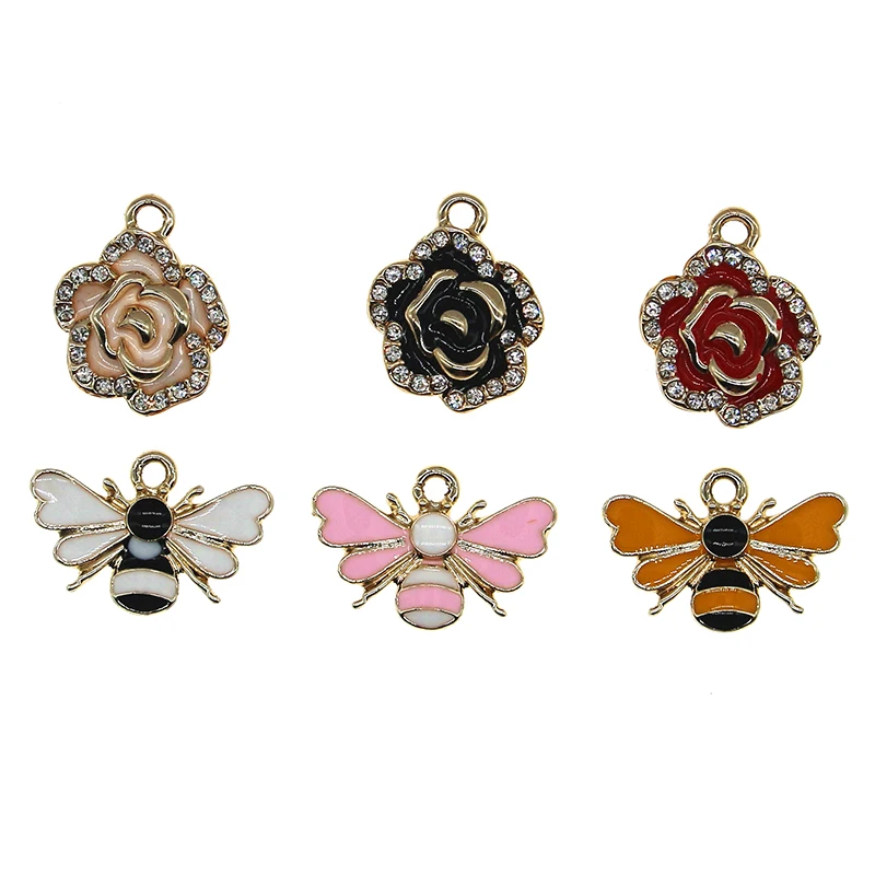 10PCS Colorful Bee Enamel Charms Rhinestone Ornament Flower For Bracelets Pendant Fit DIY Earring Jewelry Accessories Findings
10PCS Colorful Bee Enamel Charms Rhinestone Ornament Flower For Bracelets Pendant Fit DIY Earring Jewelry Accessories Findings