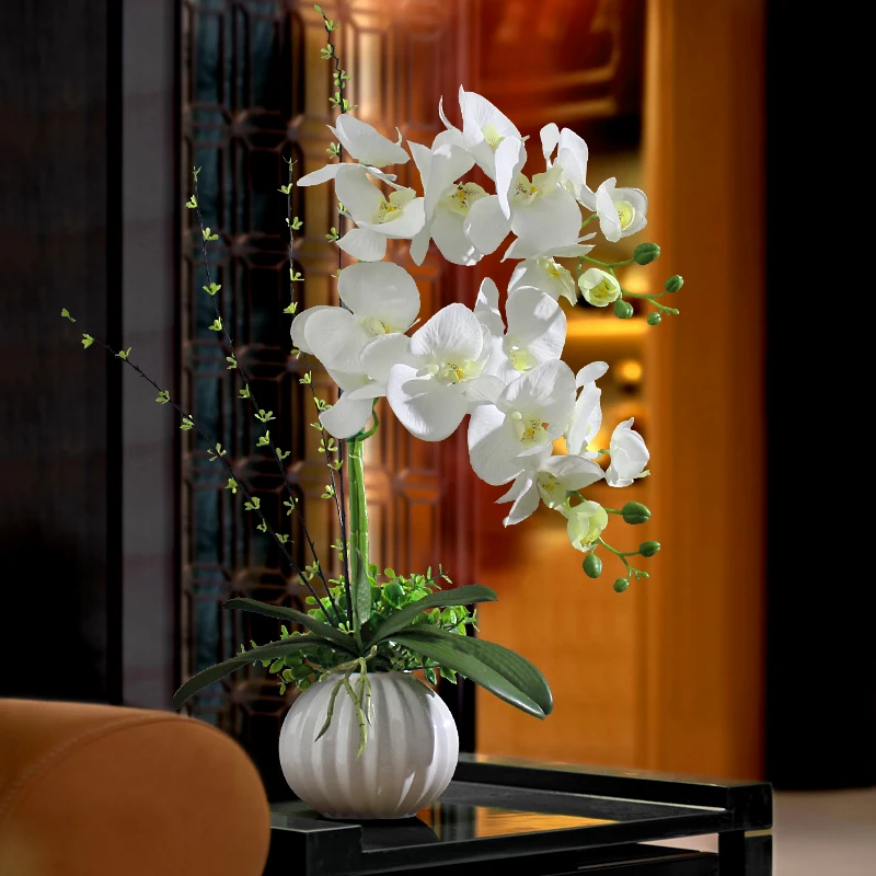 European Ceramic Vase Simulation Flower Phalaenopsis Set Home Livingroom Table Figurines Decoration Store Hotel Furnishing Craft
European Ceramic Vase Simulation Flower Phalaenopsis Set Home Livingroom Table Figurines Decoration Store Hotel Furnishing Craft