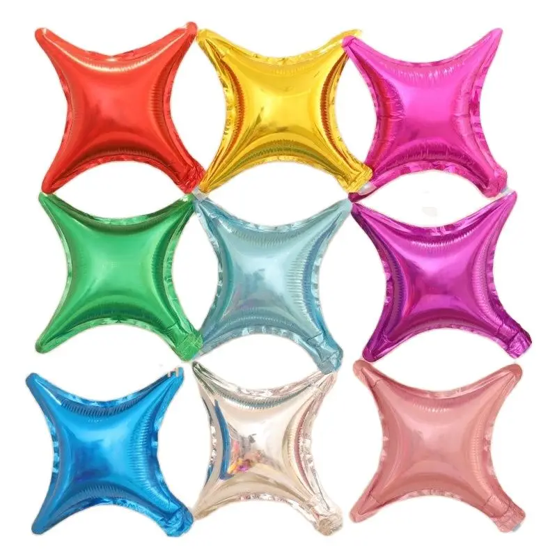

10pcs 10inch Four-pointed Star Foil Balloons Wedding Valentine Day Aluminium Helium Ballons happy Birthday Party Decorations