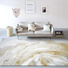 Модные современные коврики с абстрактным белым и золотым