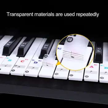 Piano Keyboard PVC Sticker Stave Note Biginners Music Decal 61 76 88 Keys Piano Sticker Removable Label Electronic Key Sticker
Piano Keyboard PVC Sticker Stave Note Biginners Music Decal 61 76 88 Keys Piano Sticker Removable Label Electronic Key Sticker