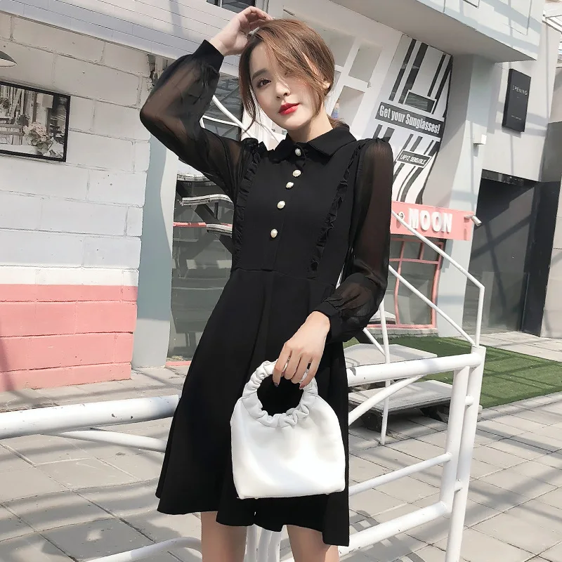 Hepburn Wind CHIC Black Dress Spring INS Slim Fit French GIRL'S Retro Normcore Style Dress Waist Hugging Slimming
Hepburn Wind CHIC Black Dress Spring INS Slim Fit French GIRL'S Retro Normcore Style Dress Waist Hugging Slimming