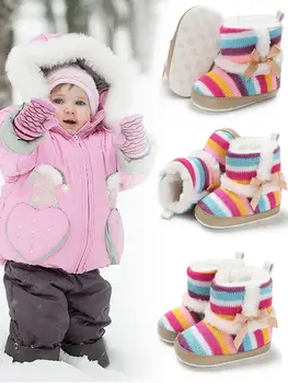 Children's Winter Boots Kids Non-slip Warm Shoes For Baby Girls Winter Warm Rainbow Soft Sole Snow Boots Infant Toddler Shoes
Children's Winter Boots Kids Non-slip Warm Shoes For Baby Girls Winter Warm Rainbow Soft Sole Snow Boots Infant Toddler Shoes