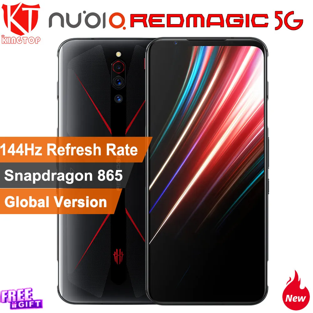 Глобальный оригинальный ZTE nubia Red Magic 5G мобильный телефон 6 55 "144 Гц Snarpdragon 865 64MP 8G
