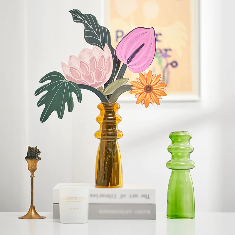 O.RoseLf Glass Flower Vases Decorative Rustic Floral Home Decor Centerpieces, Events Single Flower Bud Vase Decoration Home
O.RoseLf Glass Flower Vases Decorative Rustic Floral Home Decor Centerpieces, Events Single Flower Bud Vase Decoration Home