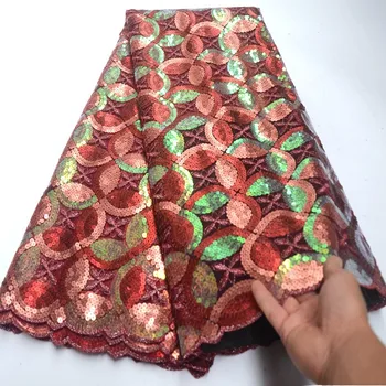 Wine Color African Lace Fabric 2019 Embroidered Nigerian Laces Fabric High Quality French double organza lace with sequins DG487
Wine Color African Lace Fabric 2019 Embroidered Nigerian Laces Fabric High Quality French double organza lace with sequins DG487