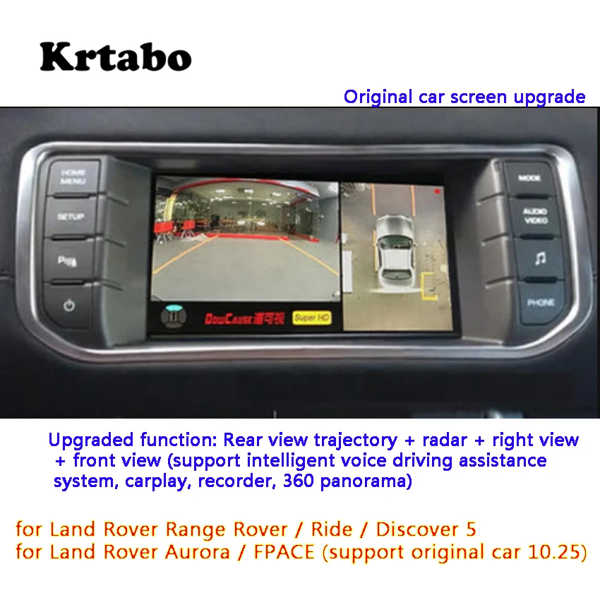 for Land Rover Range Rover / Ride / Discover 5 Original car screen upgrade Rear view track + radar + right view + front view
for Land Rover Range Rover / Ride / Discover 5 Original car screen upgrade Rear view track + radar + right view + front view