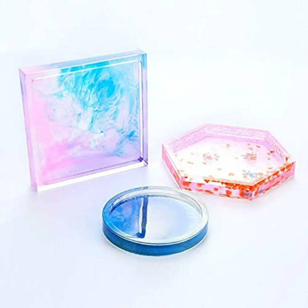 6Pcs Silicone Resin Casting Mold Epoxy UV Resin Coaster Making Tool Round Square Hex Soft For DIY Handicraft Resin Casting
6Pcs Silicone Resin Casting Mold Epoxy UV Resin Coaster Making Tool Round Square Hex Soft For DIY Handicraft Resin Casting