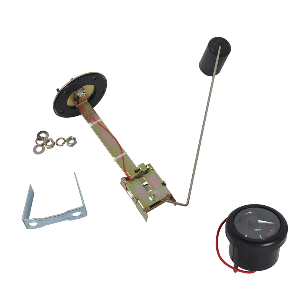316 Stainless Steel Fuel Level Gauge 2 inch 52mm 12V for Marine Boat, Included 350mm Fuel Sensor Kits - Black 316 Stainless Steel Fuel Level Gauge 2 inch 52mm 12V for Marine Boat, Included 350mm Fuel Sensor Kits - Black