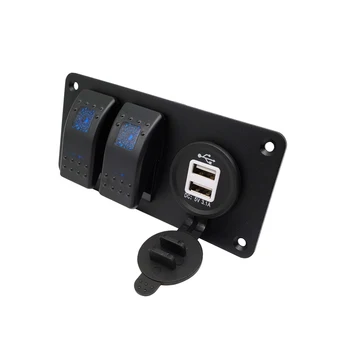 Car USB Charger Socket 12-24V Rocker Switch Panel 3.1A Dual USB Power Adapter for Car Motorcycle Truck Boat Yacht Marine
Car USB Charger Socket 12-24V Rocker Switch Panel 3.1A Dual USB Power Adapter for Car Motorcycle Truck Boat Yacht Marine