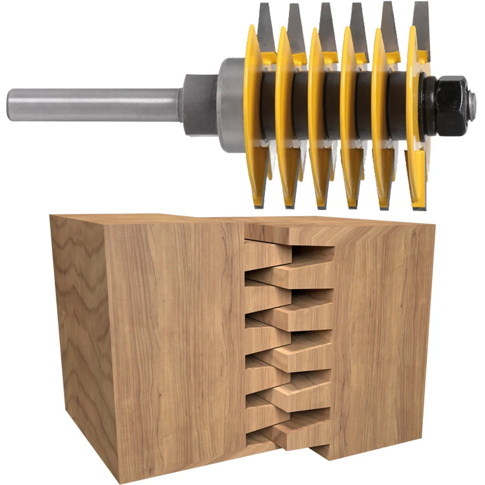 8mm Shank Finger Joint Router Bit Woodworking Chisel Cutter Woodworking Decoration Building Material Coner Router Polishing Tool
8mm Shank Finger Joint Router Bit Woodworking Chisel Cutter Woodworking Decoration Building Material Coner Router Polishing Tool