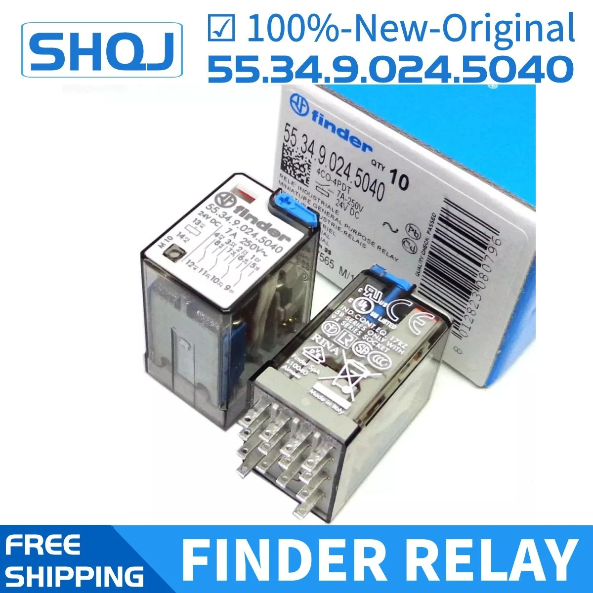 

finder relay 55.34.9.024.5040 24VDC 4CO 14PIN 7A 100%-new-original