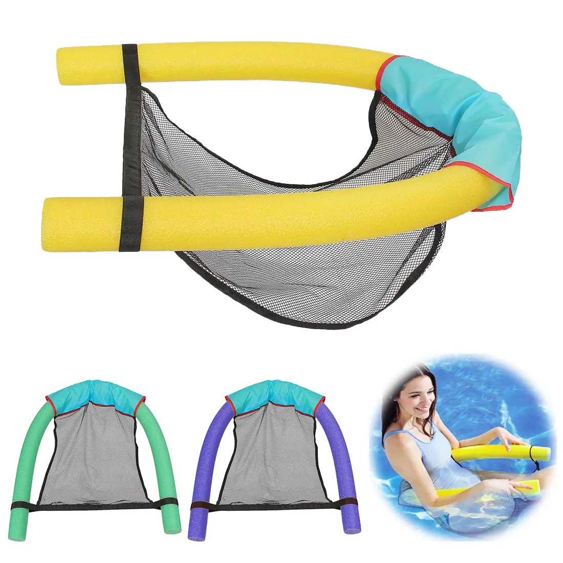 1PC Floating Pool Noodle Sling Mesh Chair Net Floating Bed Chair For Swimming Pool party Kids Bed Seat Water Relaxation
1PC Floating Pool Noodle Sling Mesh Chair Net Floating Bed Chair For Swimming Pool party Kids Bed Seat Water Relaxation