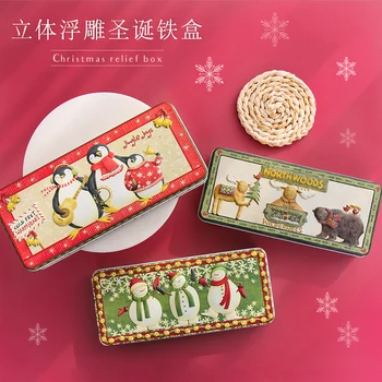 Creative bump rectangular tin box christmas gift candy cookie storage empty
Creative bump rectangular tin box christmas gift candy cookie storage empty