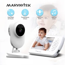 Babyphone vidéo pour bébé, écran 4.3 pouces, 1080P, caméra de sécurité à Vision nocturne, Audio bidirectionnel, surveillance de la température, pour nounou=