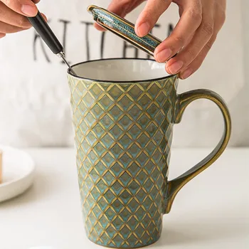 500ml Mug Simple Ceramic Mug Drinking Cups Teacup Breakfast Office Milk Coffee Mugs with Cover and Spoon
500ml Mug Simple Ceramic Mug Drinking Cups Teacup Breakfast Office Milk Coffee Mugs with Cover and Spoon