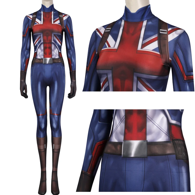 What If Captain Carter Cosplay Costume Peggy Carter Outfit Stretchy Bodysuit 3D Printed Jumpsuit Carnival Clothing
What If Captain Carter Cosplay Costume Peggy Carter Outfit Stretchy Bodysuit 3D Printed Jumpsuit Carnival Clothing