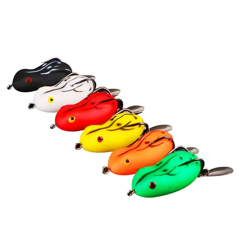 6Pcs/Set Fishing Soft Frog Lures Simulation Frog Fishing Lure Frog Fish Fishing Bait Soft Lure with Hook Swivel Plate
6Pcs/Set Fishing Soft Frog Lures Simulation Frog Fishing Lure Frog Fish Fishing Bait Soft Lure with Hook Swivel Plate
