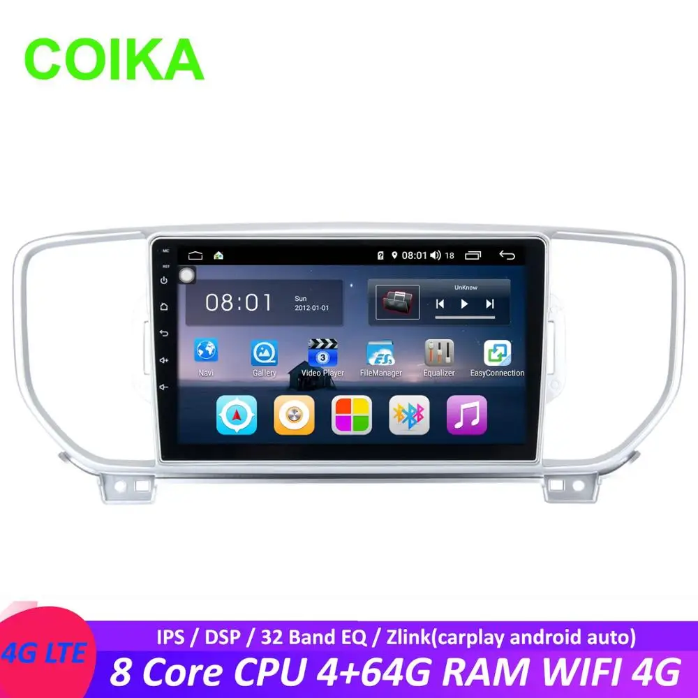 COIKA 8 Core 9'' Android 8.1 System Car touch Screen For Kia Sportage KX5 2016-2018 GPS Navi Stereo RDS WIFI 4G DSP 4+64G RAM
COIKA 8 Core 9'' Android 8.1 System Car touch Screen For Kia Sportage KX5 2016-2018 GPS Navi Stereo RDS WIFI 4G DSP 4+64G RAM
