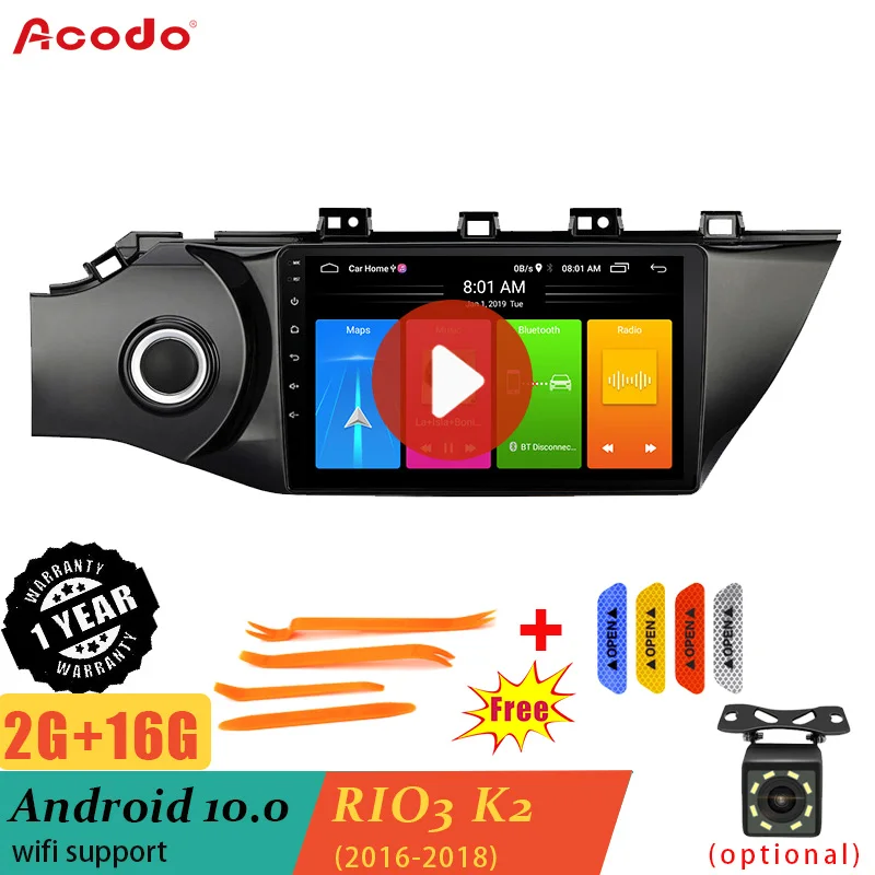 ACODO 2G RAM+16G ROM Android 10.0 Car Radio Multimedia Player For KIA RIO3 K2 2016-2018 Navigation GPS 2 din
ACODO 2G RAM+16G ROM Android 10.0 Car Radio Multimedia Player For KIA RIO3 K2 2016-2018 Navigation GPS 2 din