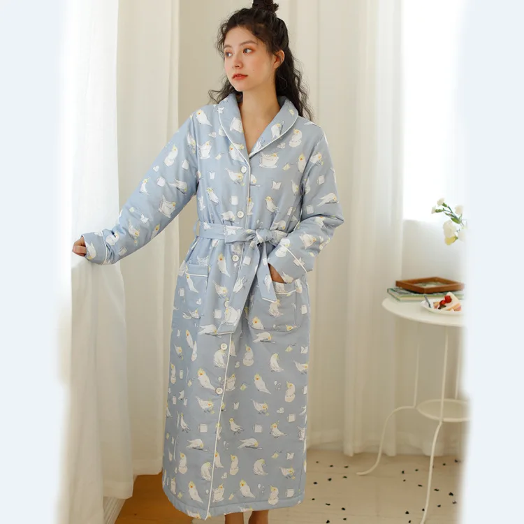 Meju Women's Tracksuit Autumn & Winter New Style Japanese-style Simple Cardigan Women's Robes Fold-down Collar Thick Pajamas
Meju Women's Tracksuit Autumn & Winter New Style Japanese-style Simple Cardigan Women's Robes Fold-down Collar Thick Pajamas