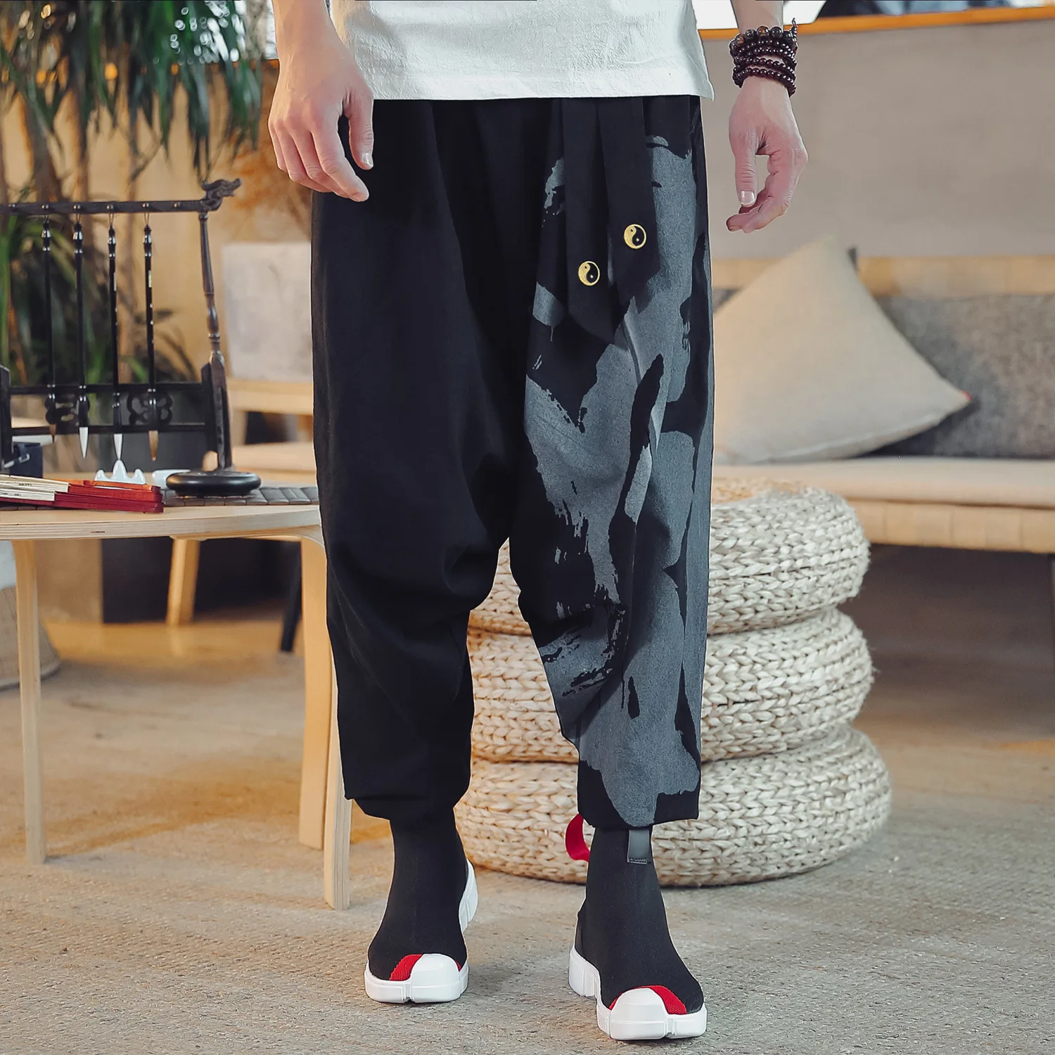 Chinese-style Spring And Summer New Style Cotton Linen Loose Big Yards Pants Flax Casual Harem Pants Trend Harem Pants Men's Tro
Chinese-style Spring And Summer New Style Cotton Linen Loose Big Yards Pants Flax Casual Harem Pants Trend Harem Pants Men's Tro