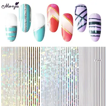 Monja Nail Art Sticker Gold Line Metal Foil Applique Decals Adhesive DIY Nail Decoration Accessories 
Monja Nail Art Sticker Gold Line Metal Foil Applique Decals Adhesive DIY Nail Decoration Accessories