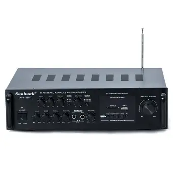 DC12V AC220V 2.1 channel 300W high power SD USB FM Bluetooth remote control power amplifier home AV amplifier
DC12V AC220V 2.1 channel 300W high power SD USB FM Bluetooth remote control power amplifier home AV amplifier