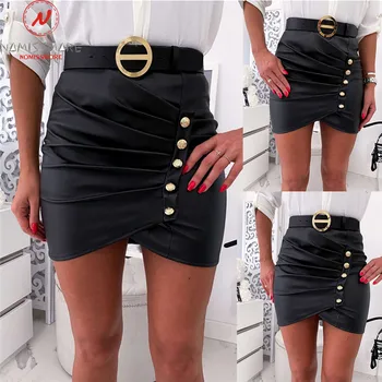 England Style Women Pencil Skirts Shrinking Asymmetric Design Button Decor High Waist Solid Color Slim Hips Mini Skirts
England Style Women Pencil Skirts Shrinking Asymmetric Design Button Decor High Waist Solid Color Slim Hips Mini Skirts