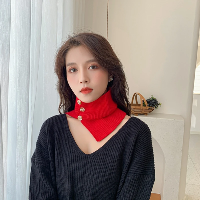 10 Color Women Buttons Decorative Turtleneck Fake Collar Solid Knitted Warm Circle Scarf Windproof Stretchy Neck Warmer
10 Color Women Buttons Decorative Turtleneck Fake Collar Solid Knitted Warm Circle Scarf Windproof Stretchy Neck Warmer