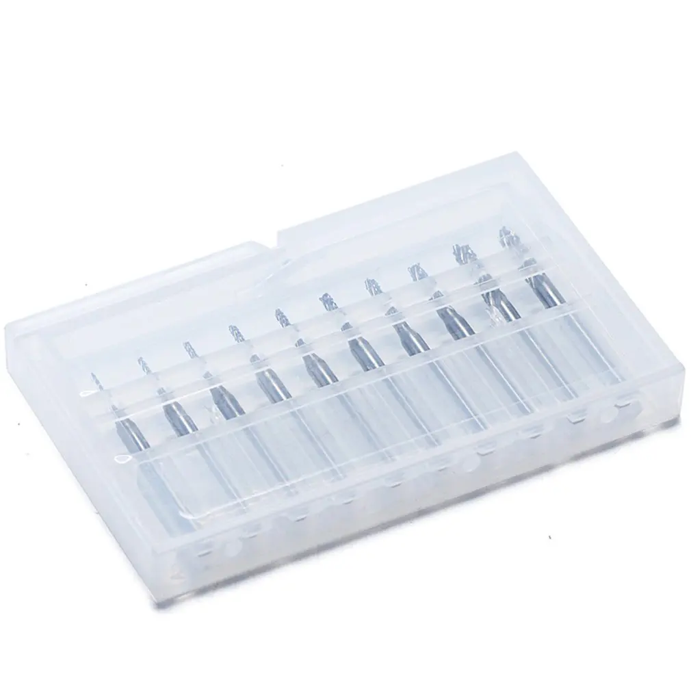 10 Pieces Set Tungsten Carbide Extended PCB Corn Cutter CNC Engraving Wood Router Corn Milling Cutter PCB Drill
10 Pieces Set Tungsten Carbide Extended PCB Corn Cutter CNC Engraving Wood Router Corn Milling Cutter PCB Drill