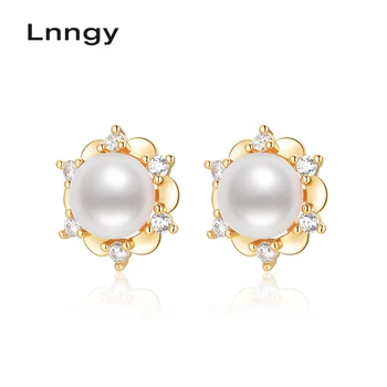 Lnngy 14K Gold Filled 6mm Natural Cultured Freshwater Pearl Vintage Stud Earrings Women Wedding Party Earrings Fine Jewelry 
Lnngy 14K Gold Filled 6mm Natural Cultured Freshwater Pearl Vintage Stud Earrings Women Wedding Party Earrings Fine Jewelry