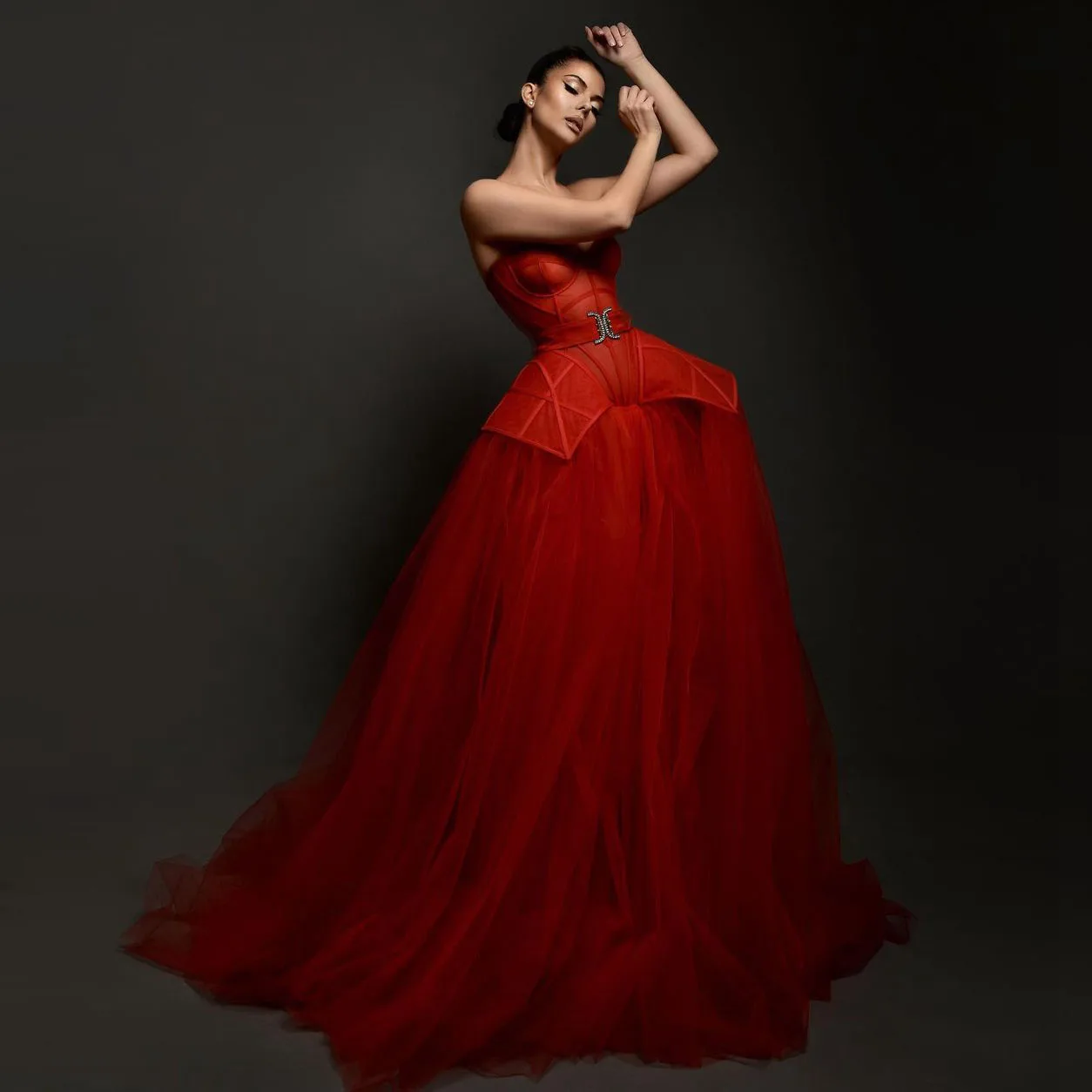 Enthusiasm Vibrant Prom Dress Strapless Sweetheart High Waist Sequin Belt Floor Length Layered Tulle A-Line Evening Party Gown
Enthusiasm Vibrant Prom Dress Strapless Sweetheart High Waist Sequin Belt Floor Length Layered Tulle A-Line Evening Party Gown