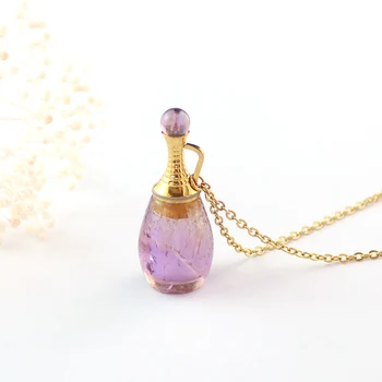 1PC Natural Gems stone Essential Oil Diffuser Perfume Bottle Amethysts Pendant Necklace Birthstone Jewelry for women 
1PC Natural Gems stone Essential Oil Diffuser Perfume Bottle Amethysts Pendant Necklace Birthstone Jewelry for women