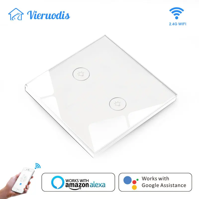 Smart Light Switch Wifi Switch Smart Home System Glass Panel Mobile APP Remote Control Work With Amazon Alexa Google Home 2 Gang
Smart Light Switch Wifi Switch Smart Home System Glass Panel Mobile APP Remote Control Work With Amazon Alexa Google Home 2 Gang
