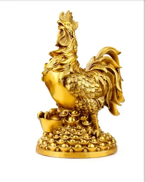 Feng Shui brass step on the yuan treasure zodiac lucky cock craft gift ornaments | Дом и сад