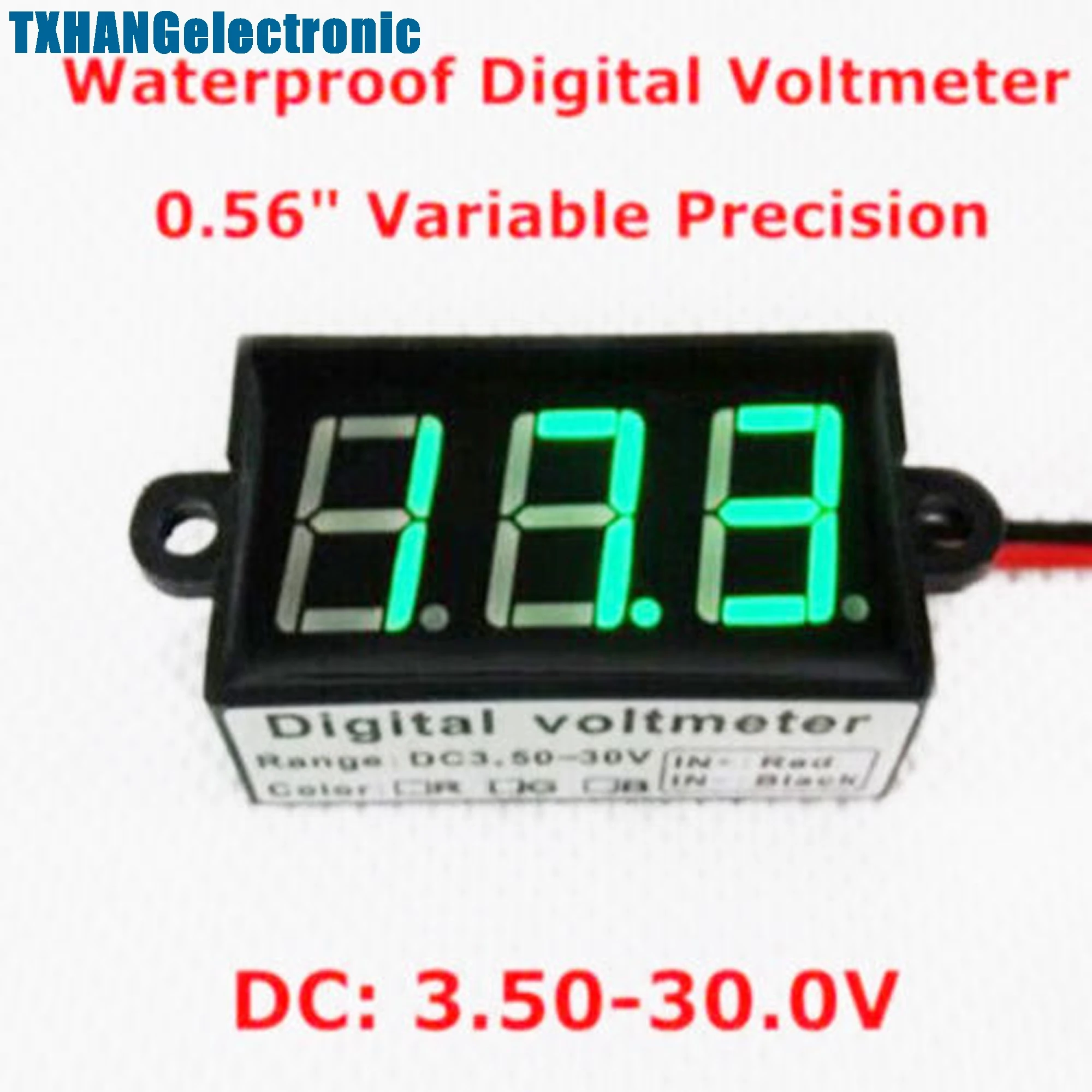 Mini DC 3.5-30V Digital Voltmeter Voltage Test Module Waterproof 3Bit Green 0.56 '' Electric Meter
Mini DC 3.5-30V Digital Voltmeter Voltage Test Module Waterproof 3Bit Green 0.56 '' Electric Meter
