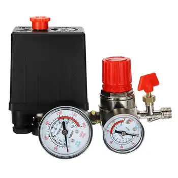 Durable 240V Regulator Duty Air Compressor Pump Pressure Control Switch Air Pump Control Valve 7.25-125 PSI with Gauge
Durable 240V Regulator Duty Air Compressor Pump Pressure Control Switch Air Pump Control Valve 7.25-125 PSI with Gauge
