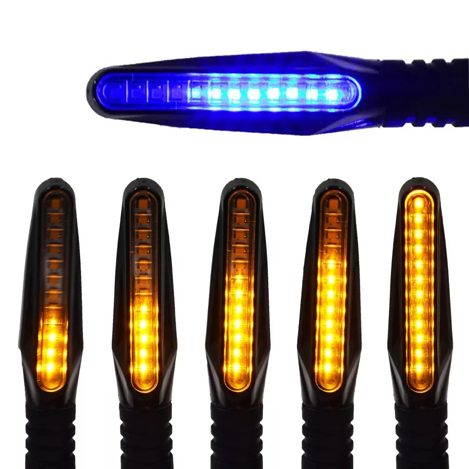 2Pcs Motorcycle Turn Signal Light Brake Lamp Flowing Water Lighting Amber Light LED Flicker Bendable Tail Indicator Flasher
2Pcs Motorcycle Turn Signal Light Brake Lamp Flowing Water Lighting Amber Light LED Flicker Bendable Tail Indicator Flasher