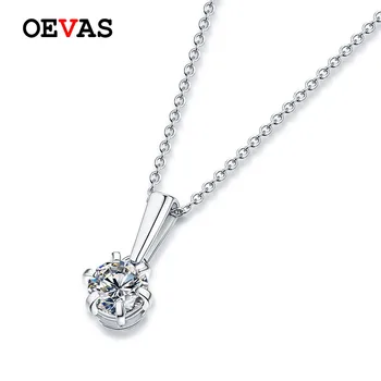 OEVAS 100% 925 Sterling Silver Real Moissanite Pendant Necklace Classic Wedding Engagement Anniversary Fine Jewelry Wholesale
OEVAS 100% 925 Sterling Silver Real Moissanite Pendant Necklace Classic Wedding Engagement Anniversary Fine Jewelry Wholesale