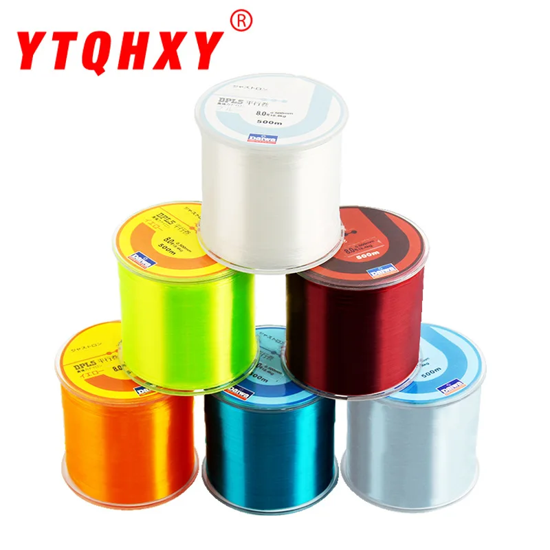 Усиленная нейлоновая леска для приманки 500 м, цветная рыболовная леска HaiGan, леска для приманки, параллельная платформа, рыболовное снаряжен...