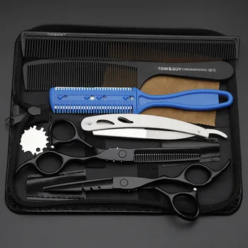 Pro 6.0" Premium Salon Barber Scissors Set Hairdressing Shears Tool Kit Teflon Finish with Comb Razor for Haircut Hair Styling
Pro 6.0" Premium Salon Barber Scissors Set Hairdressing Shears Tool Kit Teflon Finish with Comb Razor for Haircut Hair Styling