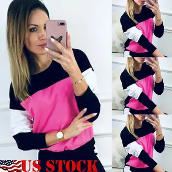 US Fashion Women's Long Sleeve Loose Blouse Casual Shirt Summer Tops T-Shirt 
US Fashion Women's Long Sleeve Loose Blouse Casual Shirt Summer Tops T-Shirt