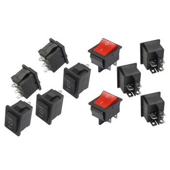 5Pcs Red Illuminated Light On/Off Dpst Boat Rocker Switch 16A/250V 20A/125V Ac & 5Pcs Spdt On/Off/on Mini Black 3 Pin Rocker Swi
5Pcs Red Illuminated Light On/Off Dpst Boat Rocker Switch 16A/250V 20A/125V Ac & 5Pcs Spdt On/Off/on Mini Black 3 Pin Rocker Swi