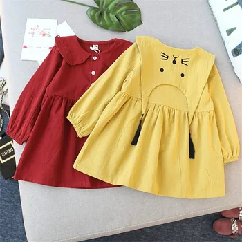 WLG girls princess dress kids autumn yellow red cartoon ruffle dresses baby casual clothes
WLG girls princess dress kids autumn yellow red cartoon ruffle dresses baby casual clothes