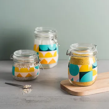 Hot Sale Printing Sealed Jar Household Food Glass Storage Jar Pickled Bottle Kitchen Seasoning Containers with Lid Pastoral
Hot Sale Printing Sealed Jar Household Food Glass Storage Jar Pickled Bottle Kitchen Seasoning Containers with Lid Pastoral