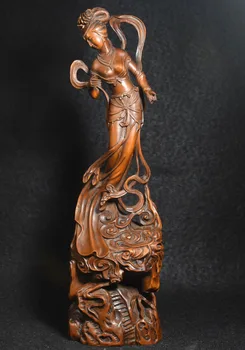 Christmas 11" Chinese buddhism Boxwood Wood flying Apsaras Saraswati belle Goddess Statue Halloween
Christmas 11" Chinese buddhism Boxwood Wood flying Apsaras Saraswati belle Goddess Statue Halloween